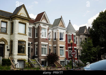 Historischen Reihenhäuser in der historischen Capitol Hill in Washington, DC, USA. Stockfoto