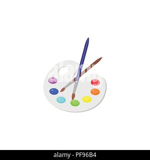 Farbe Vektor Bild. Palette von Farben. Farben und Pinsel für die Zeichnung Stock Vektor