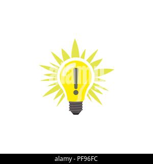 Farbe Vektor Bild. Zeichen der Idee, Licht Lampe Stock Vektor