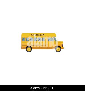 Farbe Vektor Bild. School Bus auf weißem Hintergrund Stock Vektor