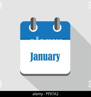 Symbol Kalender business Januar Vektor-illustration EPS 10. Stock Vektor