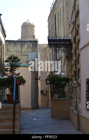 Içerisahar, die mittelalterliche Altstadt von Baku (Aserbaidschan) Stockfoto