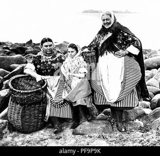 Fishwives in Phillip Island in der Nähe von Edinburgh, Viktorianischen Periode Stockfoto