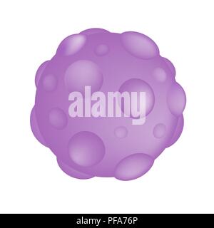 Gummi sensory Ball der violetten Farbe isoliert auf Weiss. Vector Illustration. Spielzeug für babbies, autistische Kinder, Kinder spielen Stock Vektor