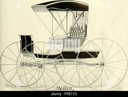 . Designer Builder, hochwertige Kutschen. H. A. Moyer Wagen (Syracuse, N.Y.); Pferde; Schlitten Hersteller und Händler -- New York (State) Syrakus. e/dOfEFG Nr. 102 Die Moyer New England Seite Feder ixtra Breite Drop Sill Körper vith Double Bend Seite Federn 10 Equalizer 51. Bitte beachten Sie, dass diese Bilder sind von der gescannten Seite Bilder, die digital für die Lesbarkeit verbessert haben mögen - Färbung und Aussehen dieser Abbildungen können nicht perfekt dem Original ähneln. extrahiert. H. A. Moyer Wagen (Syracuse, N.Y.). In Syracuse, N.Y.: H. A. Moyer Stockfoto