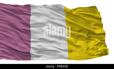 Ath Stadt Flagge, Belgien, isoliert auf weißem Hintergrund Stockfoto