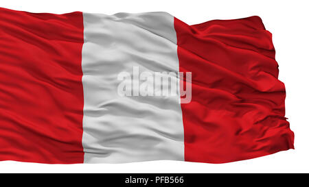 Flagge der Stadt Mons, Belgien, isoliert auf weißem Hintergrund Stockfoto