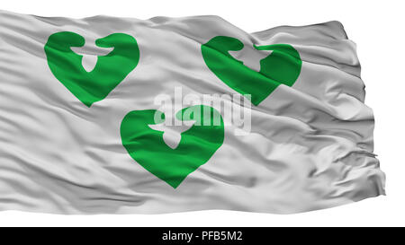 Wavre Stadt Flagge, Belgien, isoliert auf weißem Hintergrund Stockfoto