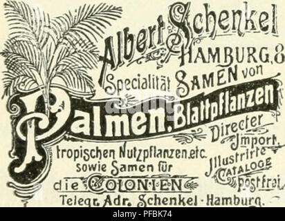 . Der Tropenpflanzer; Zeitschrift fr tropische Landwirtschaft. Tropische Pflanzen, Tropische Nutzpflanzen. - 2 Ü 4 Matthias Rohde &Amp; Co., Hamburger Spediteure der Kaiserlich Deutschen Marine und des Königlich Preufsischen Kriegsministeriums. Spedition. Friedrich. Exportieren. Importieren. Spezialverkelir iiaeh Kiautschou, den deutschen Schutz - gebieten in Ost- und Westafrika, und Neu-Ciuinea Sanioa. Vertretung in Landangelegenheiten übernimmt Landmesser Lange, Tanga, Deutsch-Ostafrika..l '^' mporl tropischen Mutter/pn 3 nzenjeta,,." frirfv gchenkel Tclegt/dr.-Hamburg. '. Bitte beachten Sie, dass diese Bilder extrahiert werden f Stockfoto