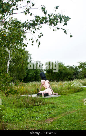 Maine, Cushing, Georges River Land bewahren, Langlois Sculpture Garden, Bernard Langlais, Künstler, Bildhauer, Stockfoto