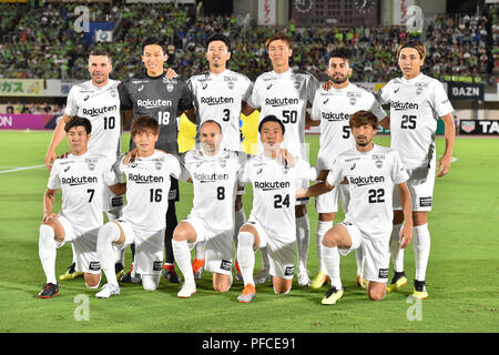 Kanagawa, Japan. 19 Aug, 2018. Vissel Kobe team Gruppe Line-up Fußball: 2018 J1 Liga Match zwischen Shonan Bellmare 0-2 Vissel Kobe an Shonan BMW Stadion Hiratsuka in Kanagawa, Japan. Quelle: LBA/Alamy leben Nachrichten Stockfoto