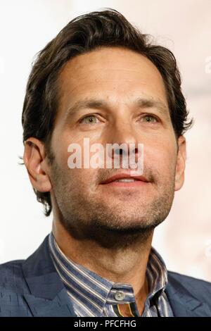 Tokio, Japan. 21 Aug, 2018. Amerikanische Schauspieler Paul Rudd besucht eine besondere Fan Meeting für den Film Ant-Man und die Wespen am 21. August 2018, Tokio, Japan. Die Darsteller besucht Japan die Ant-Man Sequel, die in Japan am 31. August veröffentlicht werden, zu fördern. Credit: Rodrigo Reyes Marin/LBA/Alamy leben Nachrichten Stockfoto