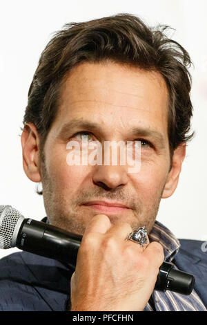 Tokio, Japan. 21 Aug, 2018. Amerikanische Schauspieler Paul Rudd besucht eine besondere Fan Meeting für den Film Ant-Man und die Wespen am 21. August 2018, Tokio, Japan. Die Darsteller besucht Japan die Ant-Man Sequel, die in Japan am 31. August veröffentlicht werden, zu fördern. Credit: Rodrigo Reyes Marin/LBA/Alamy leben Nachrichten Stockfoto