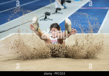 Berlin, Deutschland. 10 Aug, 2018. Hanna MINENKO, Israel, Aktion, endgültige Dreisprung von Frauen, auf 10.08.2018 Europäische Leichtathletik WM 2018 in Berlin/Deutschland vom 06.08. - 12.08.2018. | Verwendung der weltweiten Kredit: dpa/Alamy leben Nachrichten Stockfoto