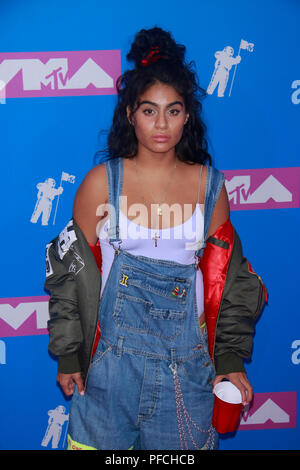 New York, NY, USA. 20 Aug, 2018. Jessie Reyez Ankunft an die 2018 MTV Video Music Awards in der Radio City Music Hall in New York City am 20. August 2018. Credit: Diego Corredor/Medien Punch/Alamy leben Nachrichten Stockfoto