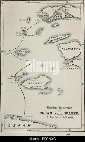 . Der Malayische Archipel. Die Heimath des Orang-Utan und des Paradiesvogels. Reiseerlebnisse und Studien über Land und Leute. Natural History; Ethnologie. . Bitte beachten Sie, dass diese Bilder sind von der gescannten Seite Bilder, die digital für die Lesbarkeit verbessert haben mögen - Färbung und Aussehen dieser Abbildungen können nicht perfekt dem Original ähneln. extrahiert. Wallace, Alfred Russel, 1823-1913. Braunschweig: Westermann Stockfoto