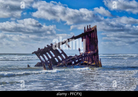 Peter Iredale Schiffswrack am Ft Stevens State Park in Oregon Stockfoto