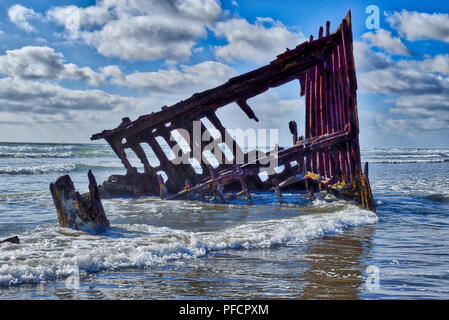 Peter Iredale Schiffswrack am Ft Stevens State Park in Oregon Stockfoto