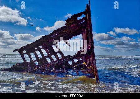 Peter Iredale Schiffswrack am Ft Stevens State Park in Oregon Stockfoto