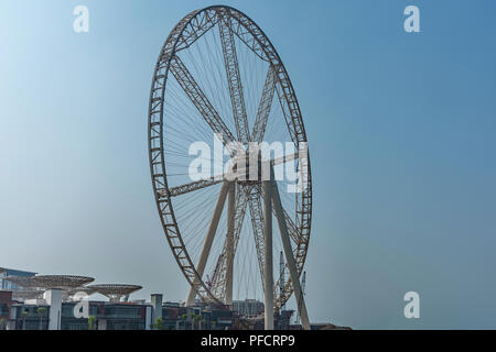 Die Dubai Auge auf bluewaters Insel in Dubai, V.A.E. Stockfoto