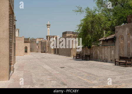 Al Fahidi im Historischen Viertel, auch als Al Bastakiya, in Dubai, Vereinigte Arabische Emirate bekannt. Stockfoto