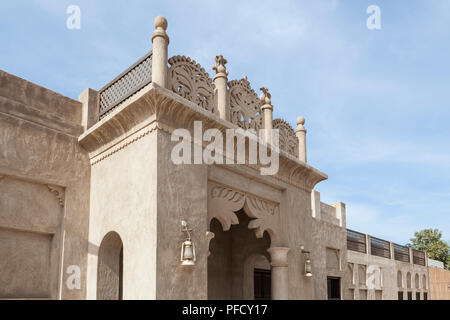 Al Fahidi im Historischen Viertel, auch als Al Bastakiya, in Dubai, Vereinigte Arabische Emirate bekannt. Stockfoto