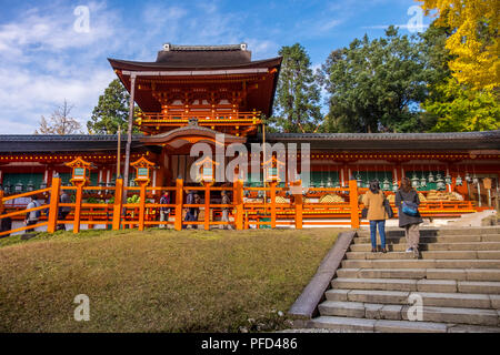 Steinlaternen in Kasuga Taisha, Nara, Kansai, Japan Stockfoto