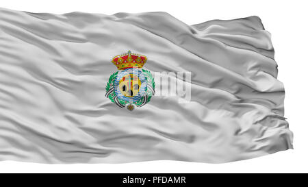 Santa Cruz Teneriffa Stadt Stadt Flagge, Spanien, isoliert auf weißem Hintergrund Stockfoto