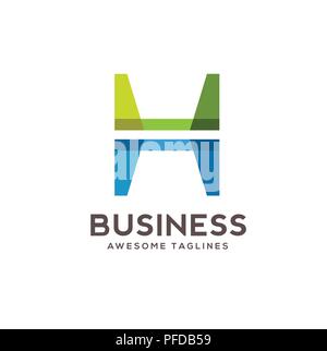 Buchstabe H logo Icon Design template Elemente. Logo Anfangsbuchstaben H. Business corporate Buchstaben H Logo Design Vector. Stock Vektor