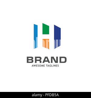 Buchstabe H logo Icon Design template Elemente. Logo Anfangsbuchstaben H. Business corporate Buchstaben H Logo Design Vector Stock Vektor
