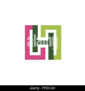 Buchstabe H Logo Design Vector Illustration Vorlage, Buchstabe H logo Vektor, kreative Buchstaben H schreiben Logo Stock Vektor