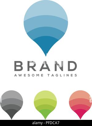 Kartenzeiger pin Symbol Vektor gefüllt Flachbild Zeichen fester bunt Pin drop Symbol. PIN-Nummer angezeigt. Geo Position Zeichen oder Symbol. Standort Symbol. Karte pin Drop.l Stock Vektor