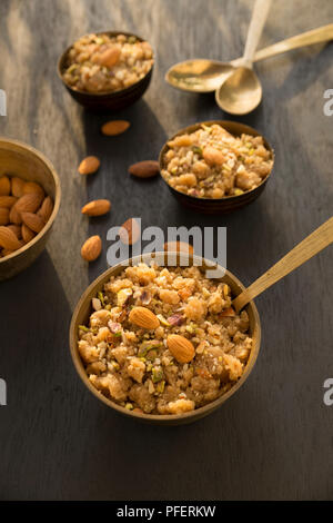 Weizen Halwa # karah Prasad#indischen Süßspeise#aatte ka halwa Stockfoto