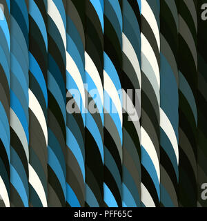 Design Hintergrund der Zeilen von blau und dunkle Kreise Stockfoto