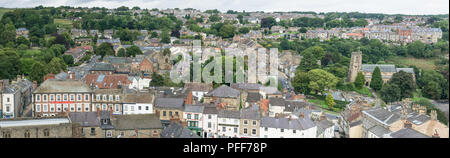 Panoramablick von Richmond in North Yorkshire Stockfoto