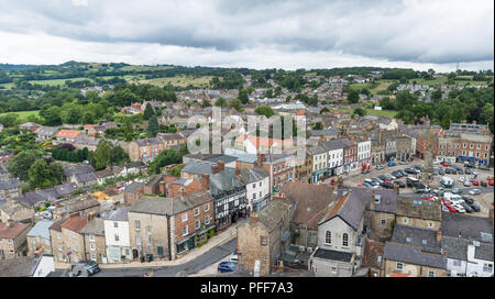 In der breiten Ansicht von Richmond in North Yorkshire Stockfoto