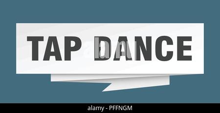 Tap Dance unterzeichnen. Tap Dance Papier origami Sprechblase. Tap Dance Tag. Tap Dance banner Stock Vektor