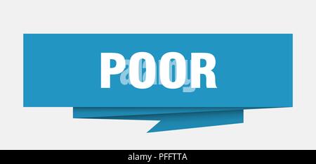 Schlechte Vorzeichen. Schlechte Papier origami Sprechblase. schlechte Tag. Schlechte banner Stock Vektor