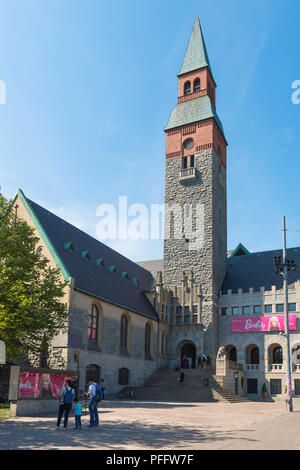 Helsinki National Museum, Außenansicht des Kansallismuseo - das historische Museum von Finnland - im Zentrum von Helsinki. Stockfoto