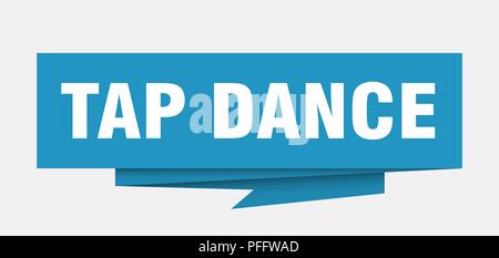 Tap Dance unterzeichnen. Tap Dance Papier origami Sprechblase. Tap Dance Tag. Tap Dance banner Stock Vektor