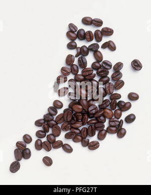 Geröstete Kaffeebohnen, close-up Stockfoto