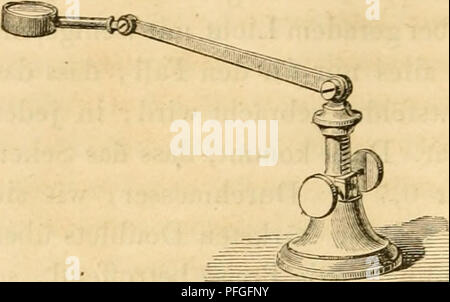 Diese deutschsprachige Arbeit zur Theorie und Anwendung von Mikroskopen bietet eine eingehende Untersuchung des Designs, der Verwendung und der wissenschaftlichen Anwendungen von Mikroskopen. Es bietet Einblicke in die Entwicklung optischer Instrumente für die Forschung, wobei der Schwerpunkt auf der Entwicklung von Mikroskopen und ihrer Rolle bei der Förderung wissenschaftlicher Entdeckungen liegt. Stockfoto