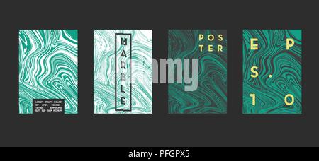 Poster mit Marmor geometrische Muster. Cooler, farbenfroher Hintergründe. Für Banner, Plakate, Poster, Flyer. Vector Illustration. Stock Vektor