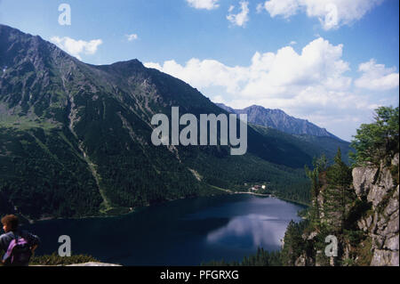 Polen, Tatra, alpine Landschaft rund um den See Morskie Oko Stockfoto