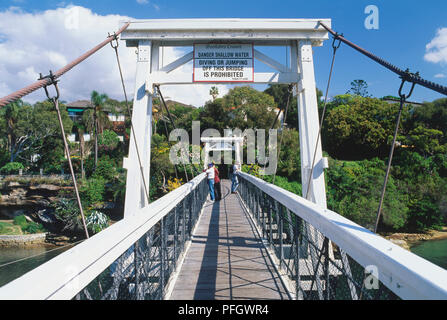 Australien, New South Wales, Sydney, Hängebrücke über Petersilie Bay. Stockfoto