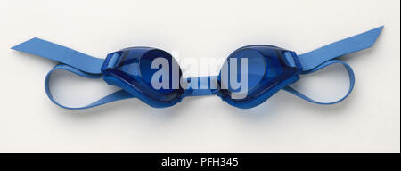 Paar blaue Schwimmbrille Stockfoto