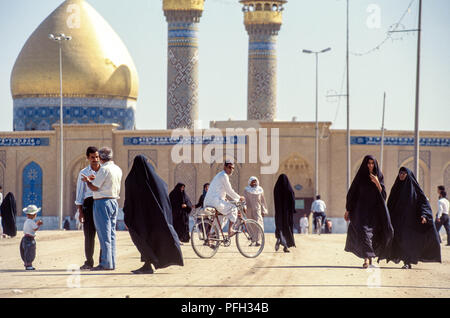 Der Eingang zu den schiitischen islamischen Heiligtum in Kerbela Stockfoto
