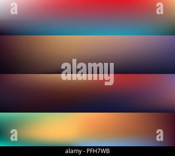 Verschwommen abstract vector Hintergründe für Banner einstellen Stock Vektor