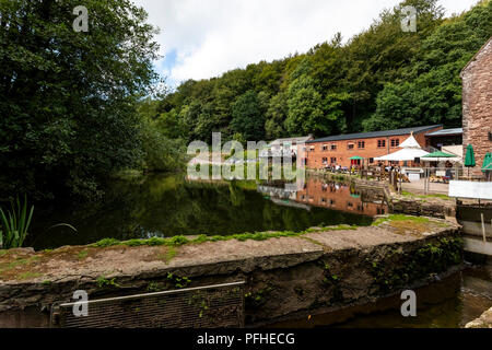 Dean Heritage Center und das Museum im Wald von Dean Hosts eine Blaskapelle Sonntag Nachmittag mit cinderford Band Stockfoto