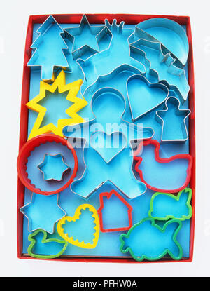 Aus Metall und Kunststoff, Ausstechformen, verschiedenen Formen Stockfoto